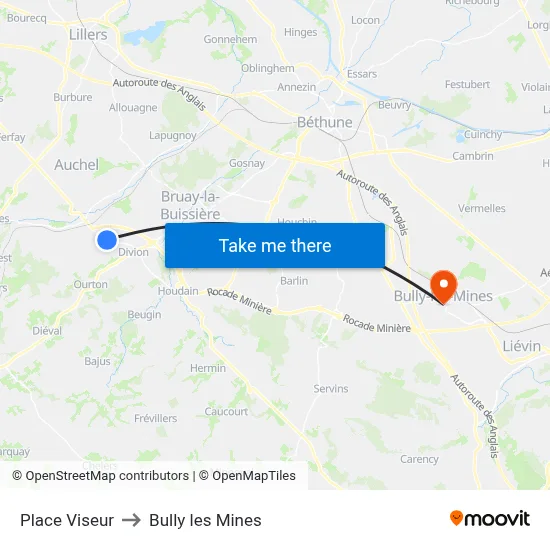 Place Viseur to Bully les Mines map