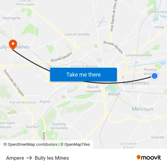 Ampere to Bully les Mines map