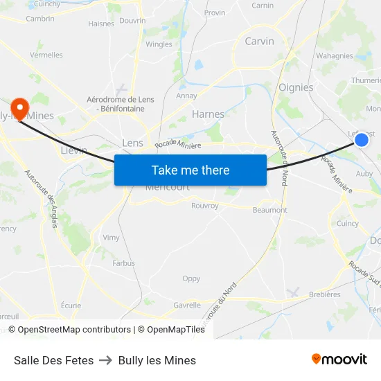 Salle Des Fetes to Bully les Mines map
