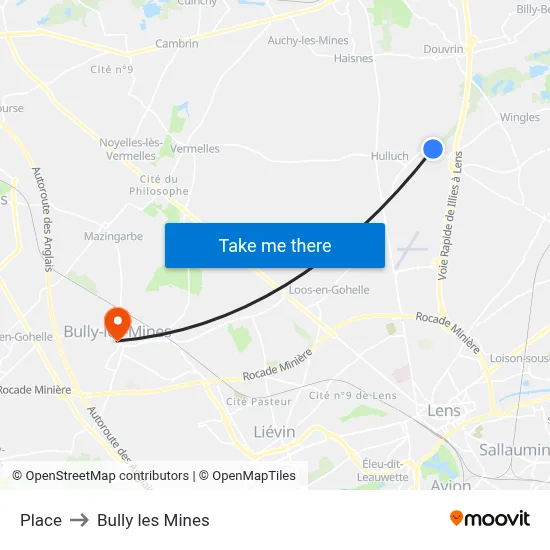 Place to Bully les Mines map