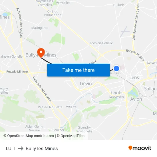 I.U.T to Bully les Mines map