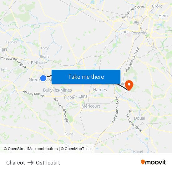 Charcot to Ostricourt map