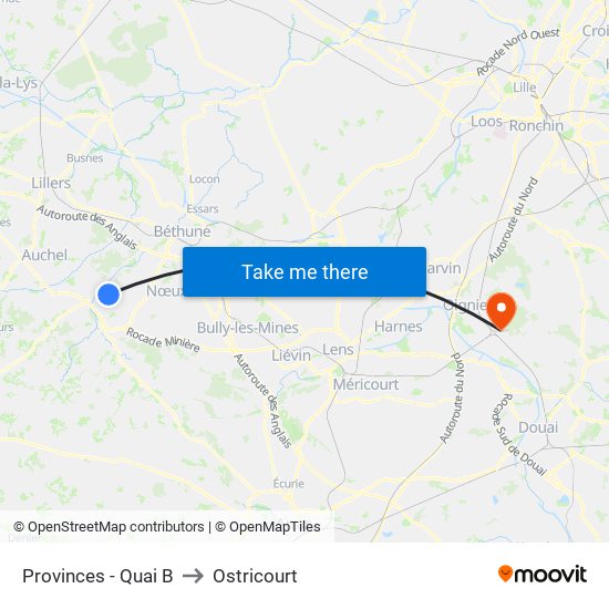 Provinces - Quai B to Ostricourt map