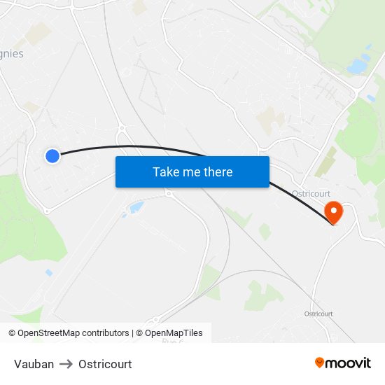 Vauban to Ostricourt map