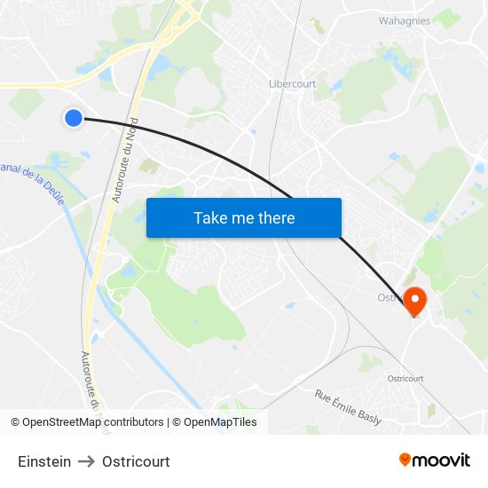 Einstein to Ostricourt map