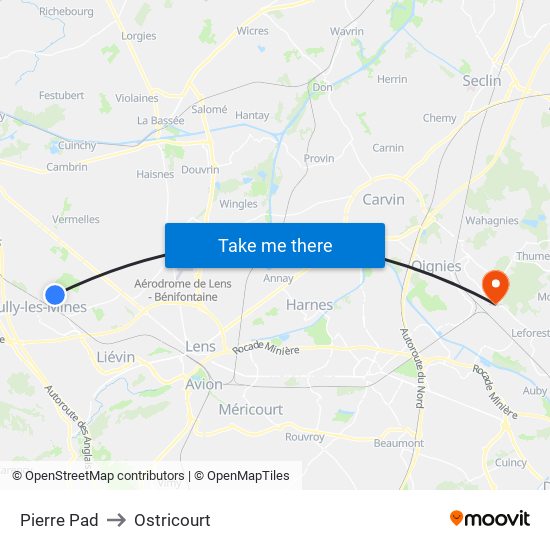 Pierre Pad to Ostricourt map