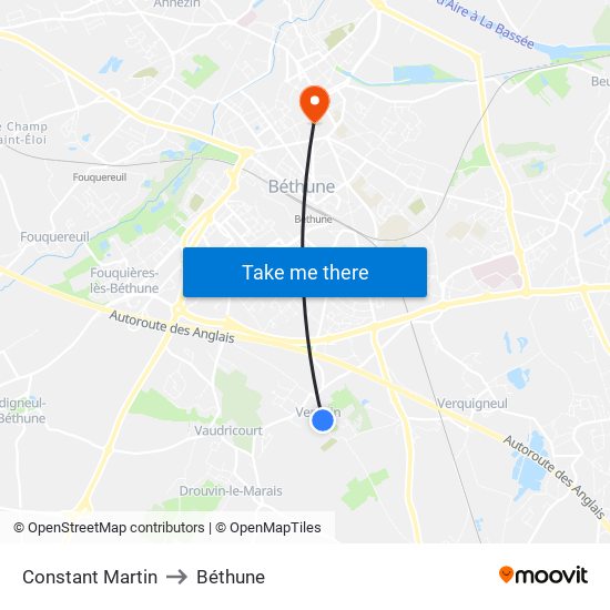 Constant Martin to Béthune map