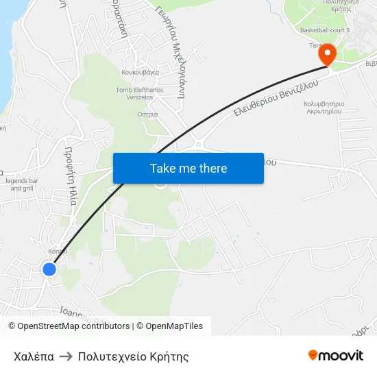 Χαλέπα to Πολυτεχνείο Κρήτης map