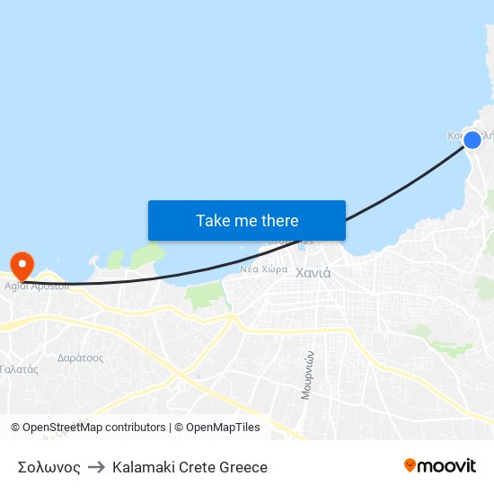 Σολωνος to Kalamaki Crete Greece map