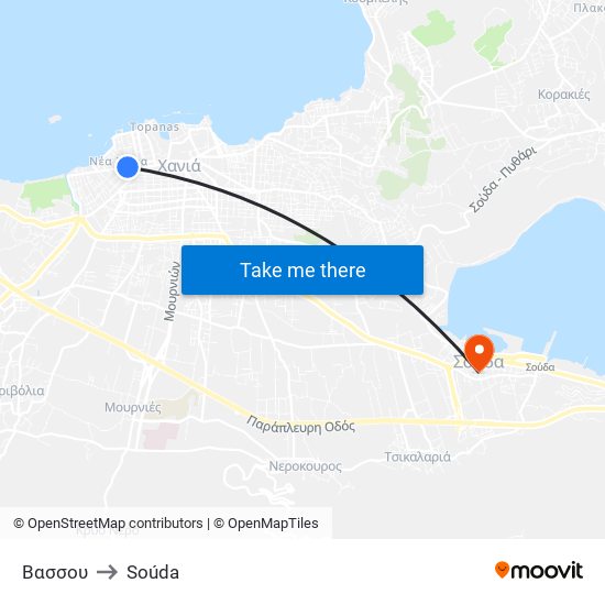 Βασσου to Soúda map