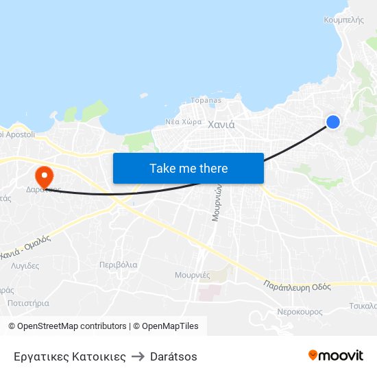 Εργατικες Κατοικιες to Darátsos map