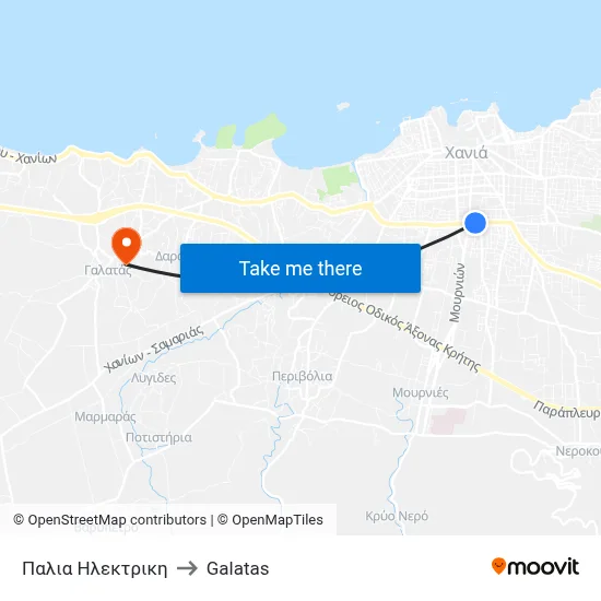Old Electric to Galatas map