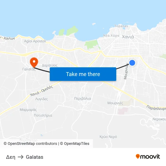 DEI to Galatas map