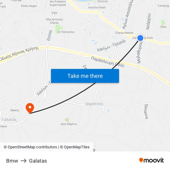 Bmw to Galatas map