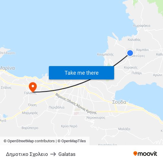 Δημοτικο Σχολειο to Galatas map