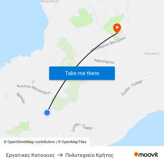 Εργατικες Κατοικιες to Πολυτεχνείο Κρήτης map