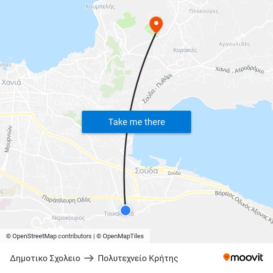 Δημοτικο Σχολειο to Πολυτεχνείο Κρήτης map