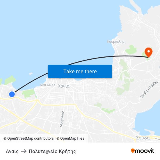 Αναις to Πολυτεχνείο Κρήτης map