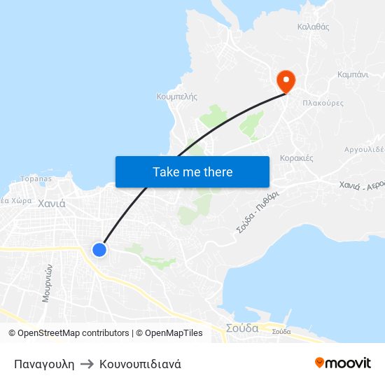 Παναγουλη to Κουνουπιδιανά map