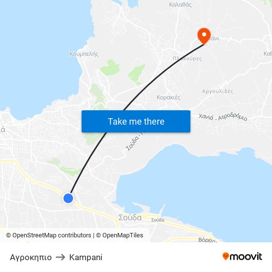 Αγροκηπιο to Kampani map