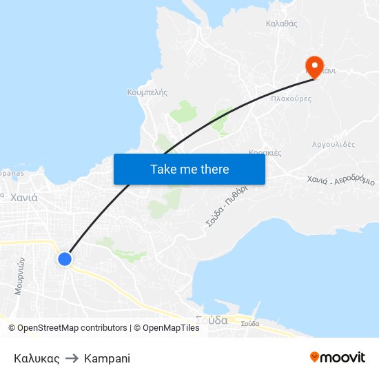 Καλυκας to Kampani map