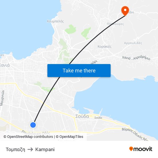 Τομπαζη to Kampani map