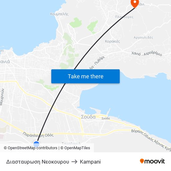 Διασταυρωση Νεοκουρου to Kampani map
