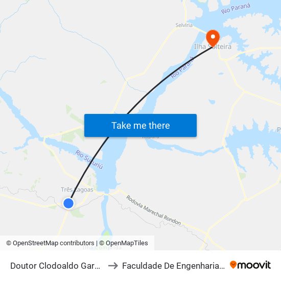 Doutor Clodoaldo García, 3610-3672 to Faculdade De Engenharia De Ilha Solteira map