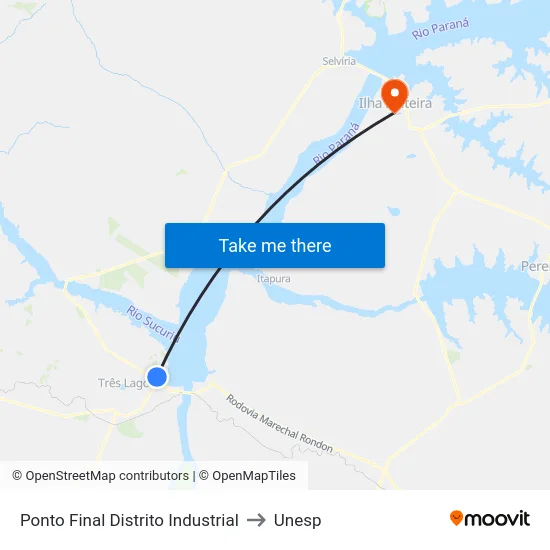 Ponto Final Distrito Industrial to Unesp map