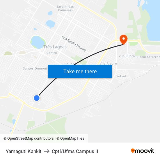 Yamaguti Kankit to Cptl/Ufms Campus II map