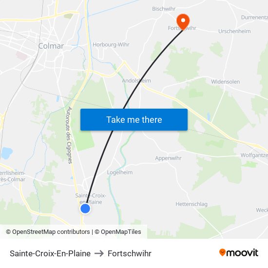 Sainte-Croix-En-Plaine to Fortschwihr map