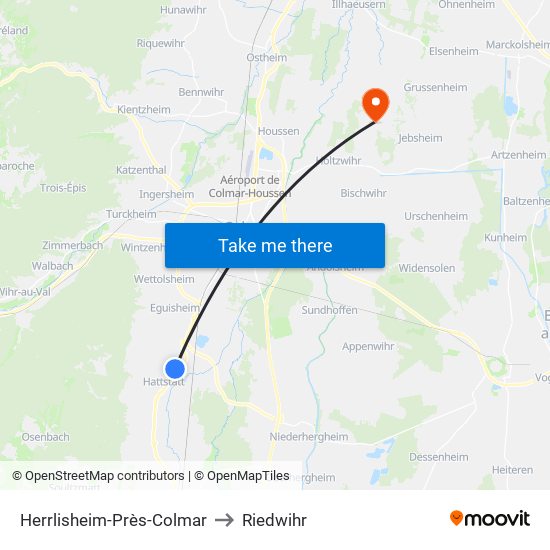 Herrlisheim-Près-Colmar to Riedwihr map