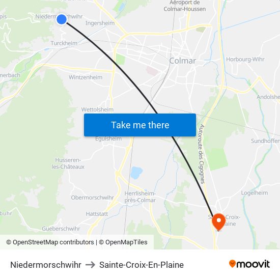 Niedermorschwihr to Sainte-Croix-En-Plaine map