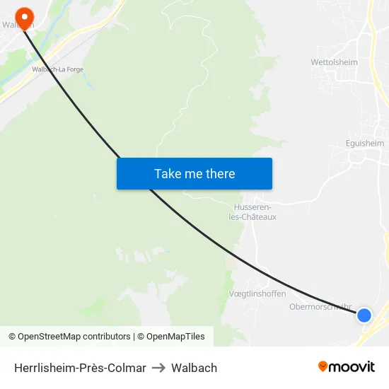 Herrlisheim-Près-Colmar to Walbach map