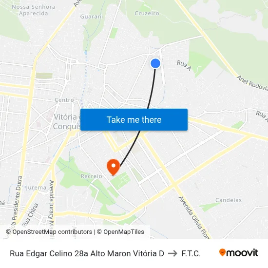 Rua Edgar Celino 28a Alto Maron Vitória D to F.T.C. map