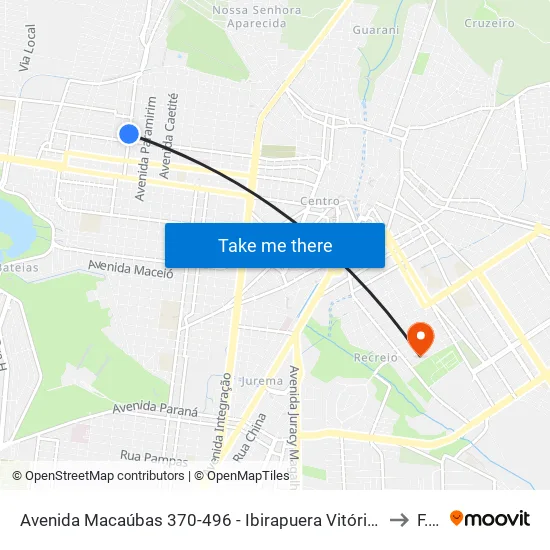 Avenida Macaúbas 370-496 - Ibirapuera Vitória Da Conquista - Ba Brasil to F.T.C. map