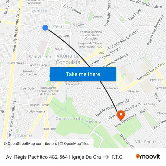 Av. Régis Pachêco 482-564 | Igreja Da Gra to F.T.C. map