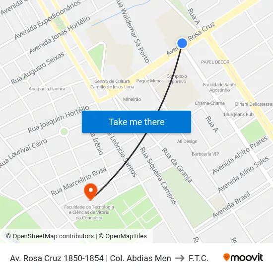 Av. Rosa Cruz 1850-1854 | Col. Abdias Men to F.T.C. map