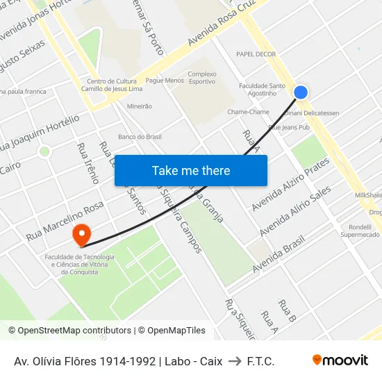 Av. Olívia Flôres 1914-1992 | Labo - Caix to F.T.C. map