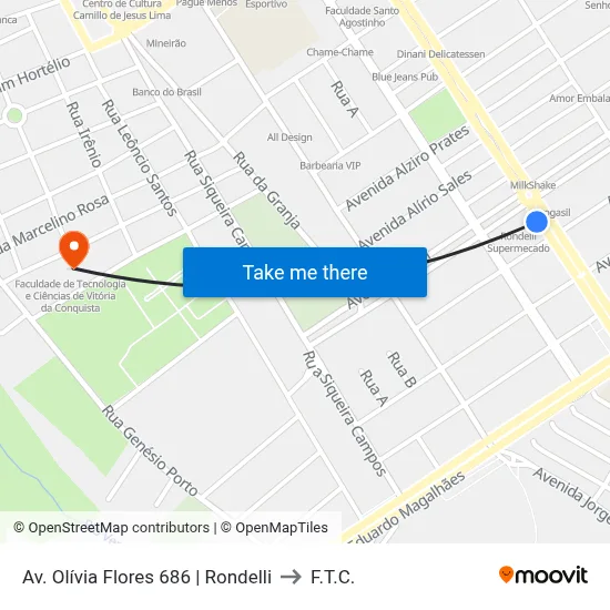Av. Olívia Flores 686 | Rondelli to F.T.C. map