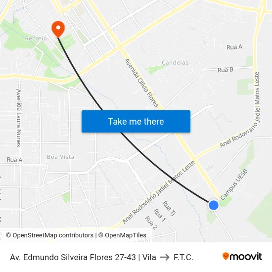Av. Edmundo Silveira Flores 27-43 | Vila to F.T.C. map