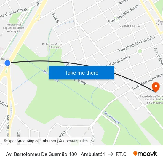 Av. Bartolomeu De Gusmão 480 | Ambulatóri to F.T.C. map