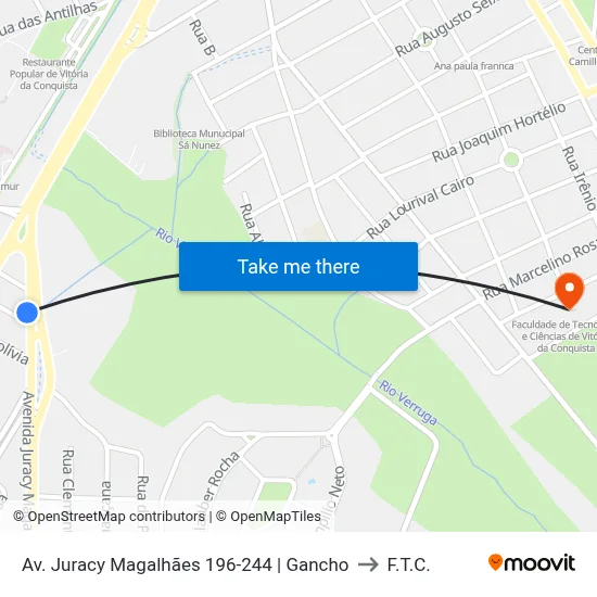 Av. Juracy Magalhães 196-244 | Gancho to F.T.C. map