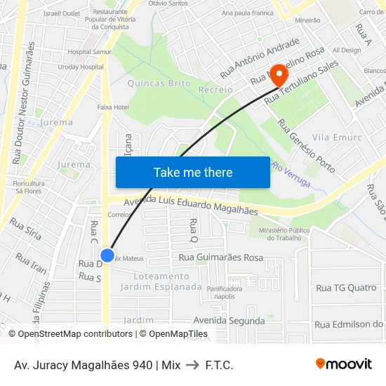 Av. Juracy Magalhães 940 | Mix to F.T.C. map
