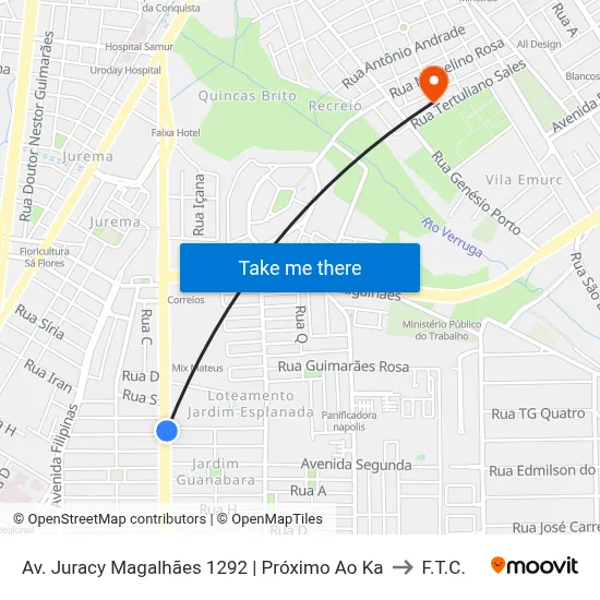 Av. Juracy Magalhães 1292 | Próximo Ao Ka to F.T.C. map