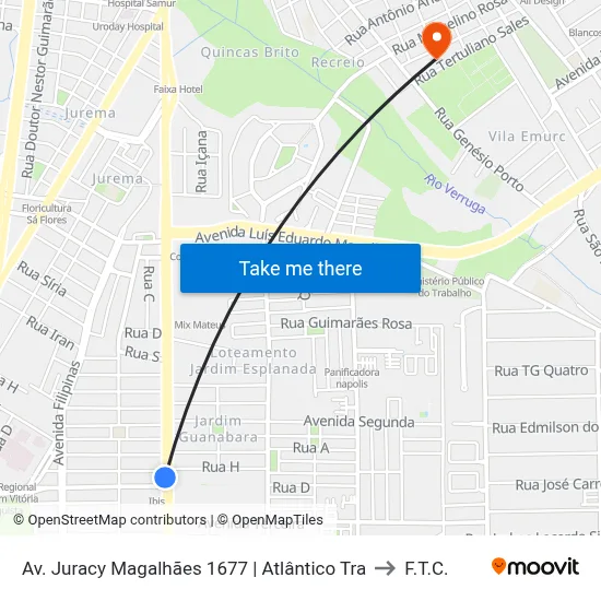 Av. Juracy Magalhães 1677 | Atlântico Tra to F.T.C. map