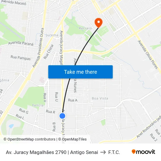 Av. Juracy Magalhães 2790 | Antigo Senai to F.T.C. map