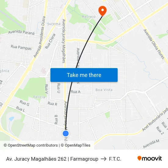 Av. Juracy Magalhães 262 | Farmagroup to F.T.C. map