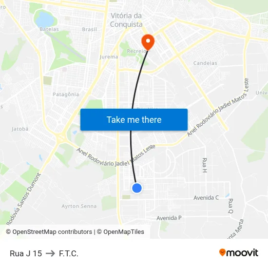 Rua J 15 to F.T.C. map