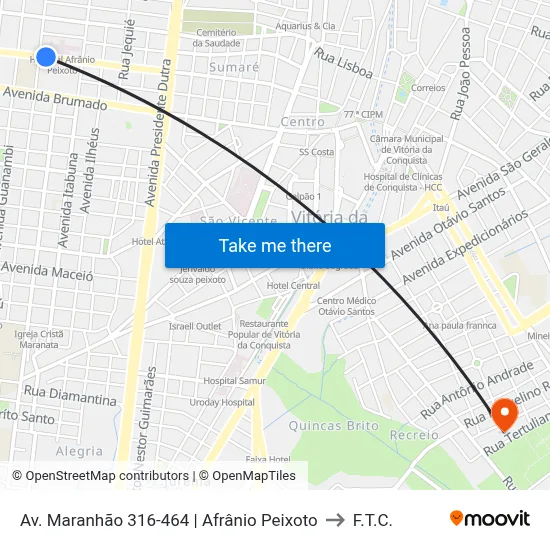 Av. Maranhão 316-464 | Afrânio Peixoto to F.T.C. map